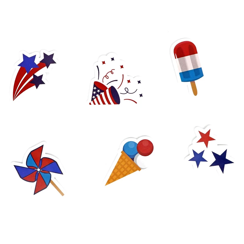 Red, White & Blue Vinyl Die-Cut Stickers by Recollections™