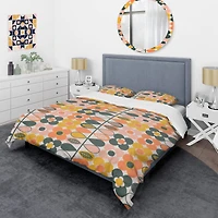 Designart 'Botanical Retro Design I' Mid-Century Duvet Cover Set