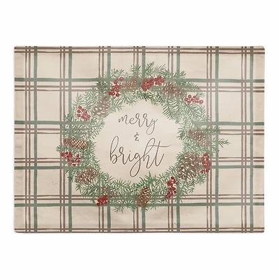 Merry & Bright Plaid Cotton Twill Placemat