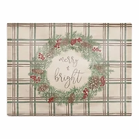 Merry & Bright Plaid Cotton Twill Placemat