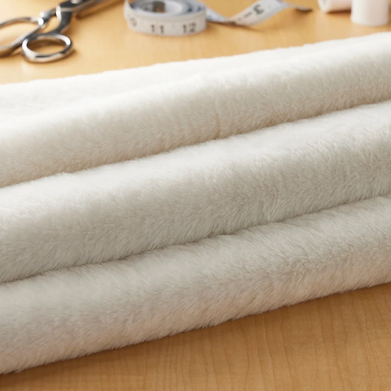 Feldman White Faux Fur Craft Fabric