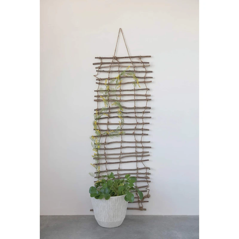 Hello Honey® Handmade Wood & Jute Wall Trellis