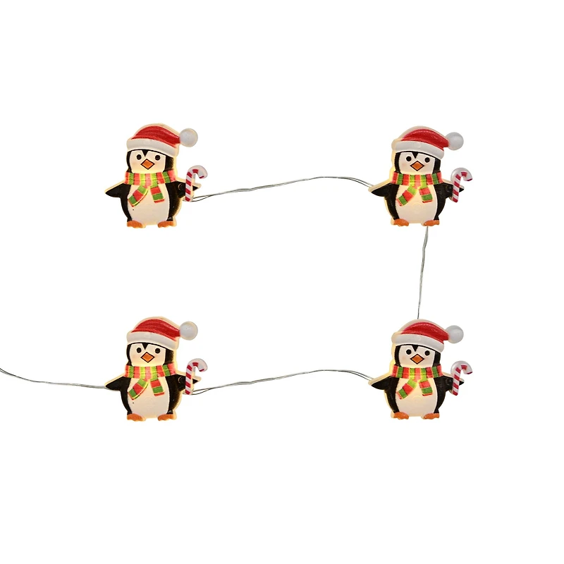 18ct. Warm White LED Penguin String Lights on Silver Wire by Ashland®