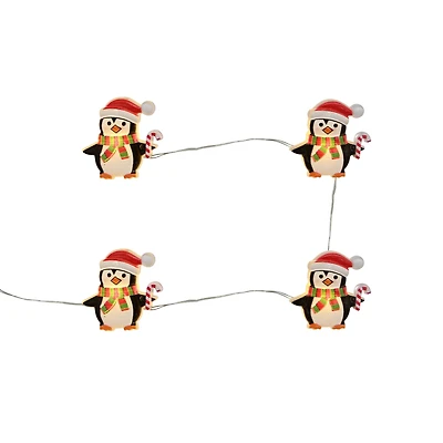 18ct. Warm White LED Penguin String Lights on Silver Wire by Ashland®