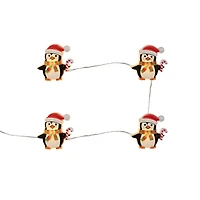 18ct. Warm White LED Penguin String Lights on Silver Wire by Ashland®