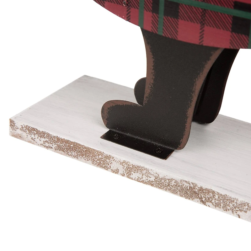 Glitzhome® 22" Wood & Metal Dachshund Welcome Porch Sign