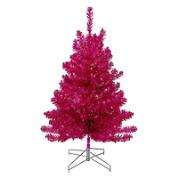 3ft. Unlit Metallic Pink Tinsel Artificial Christmas Tree