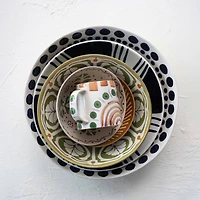 Hello Honey® 14.75" Round Hand-Painted Stoneware Serving Bowl with Design