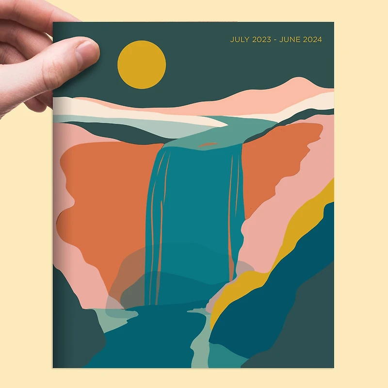 TF Publishing 2023-2024 Waterfall Medium Monthly Planner