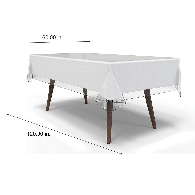 Home Details 120" Clear Tablecloth Protector