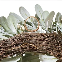 Haute Decor 22" Cream Crescent Hydrangea Wreath  