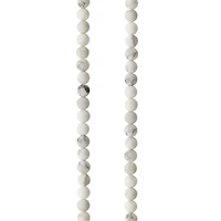 White & Gray Matte Howlite Round Beads, 4mm by Bead Landing™
