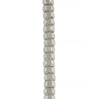 Rhodium Faceted Metal Cube Beads, 6mm by Bead Landing™