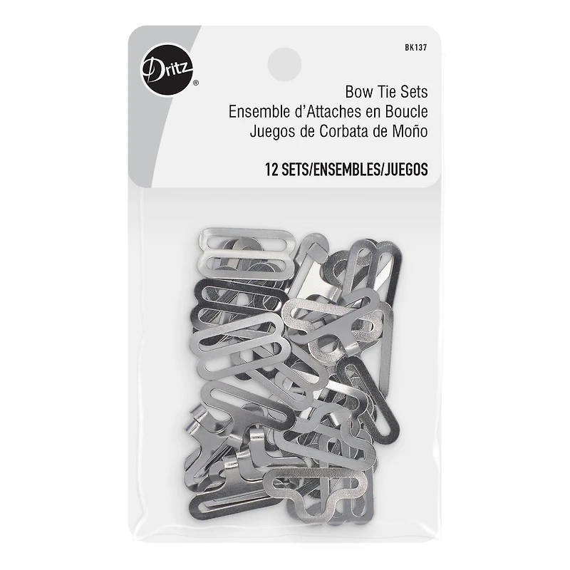 Dritz® Silver Bow Tie Sets, 12ct.