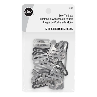 Dritz® Silver Bow Tie Sets, 12ct.