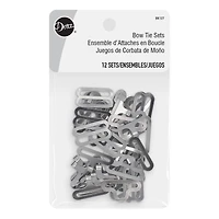 Dritz® Silver Bow Tie Sets, 12ct.