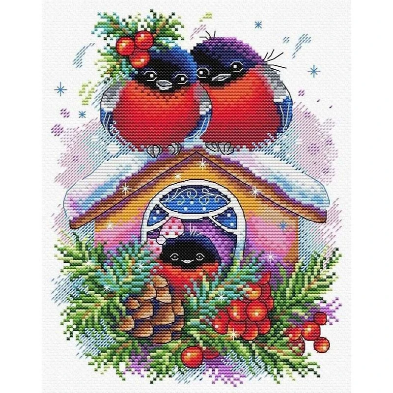 Mp Studia Winter House Cross Stitch Kit