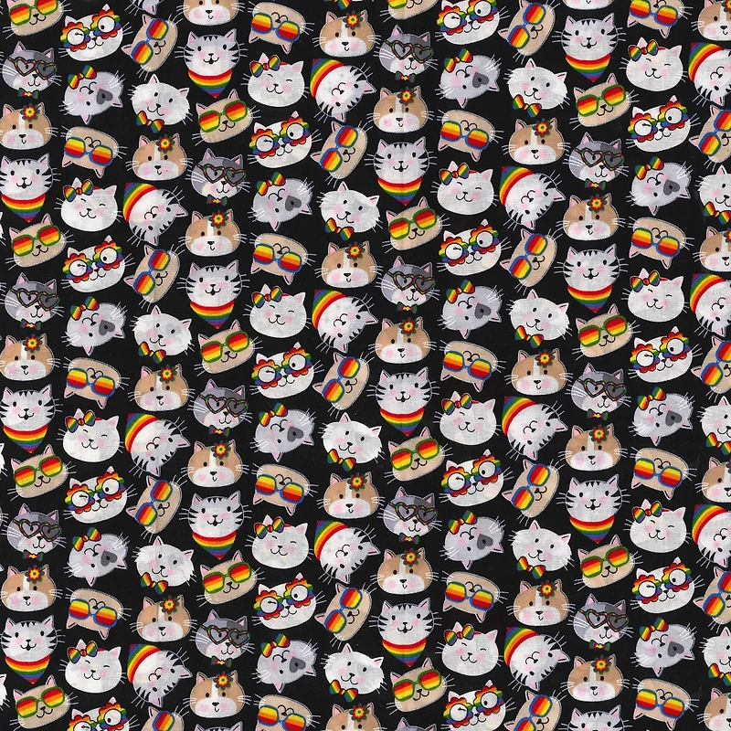 Fabric Traditions Cool Cats Toss Cotton Fabric