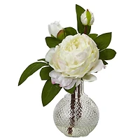 11.5" Peony in Textured Vase, 2ct.