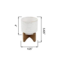 Flora Bunda® 4.25" Sunmoon Ceramic Pot On Stand