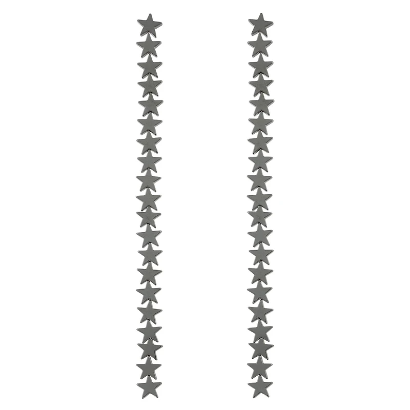 Black Hematite Star Beads, 8mm by Bead Landing™