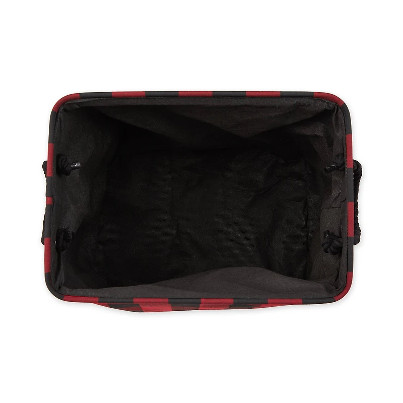 DII® Large Rectangle Red/Black Buffalo Check Polyester Bin