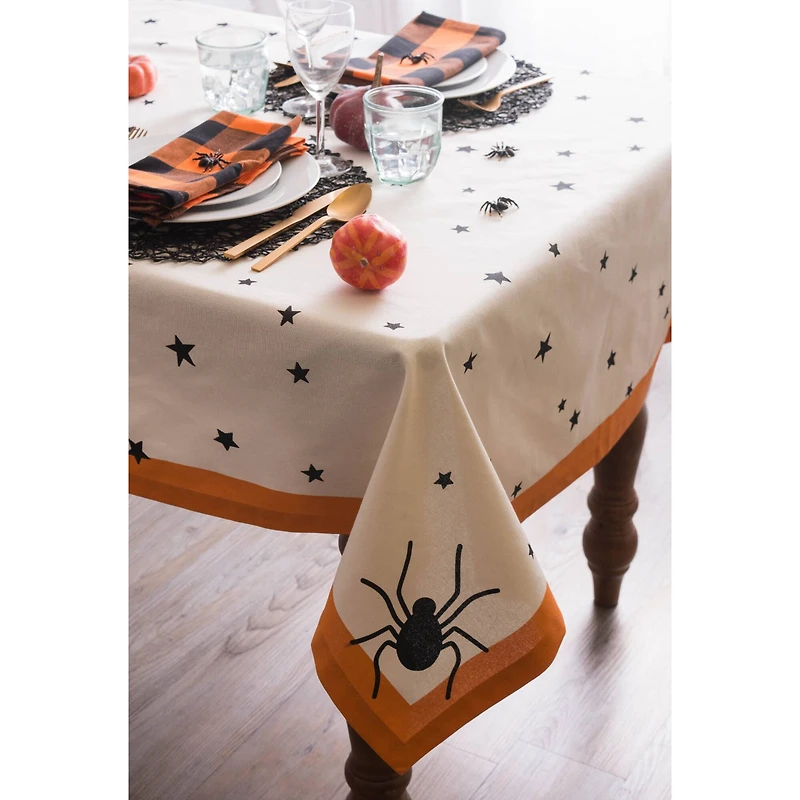 DII® 52" Black Stars Print Tablecloth