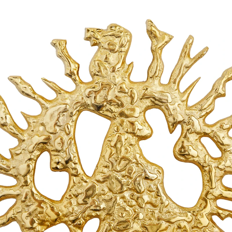 Set of 3 Gold Aluminum Modern Wall Decor, 25" x 25" x 3"