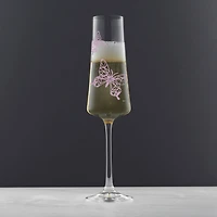 JoyJolt® 10oz. Meadow Butterfly Crystal Champagne Flute Set, 2ct.