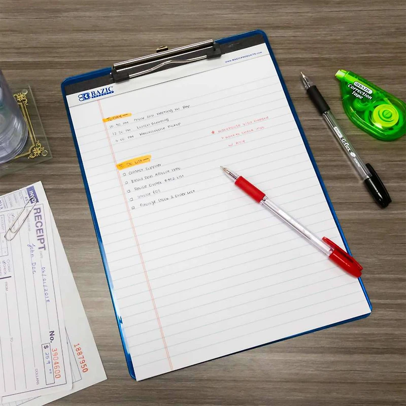 BAZIC Products® 9" x 12" White Perforated Writing Pads, 12Ct