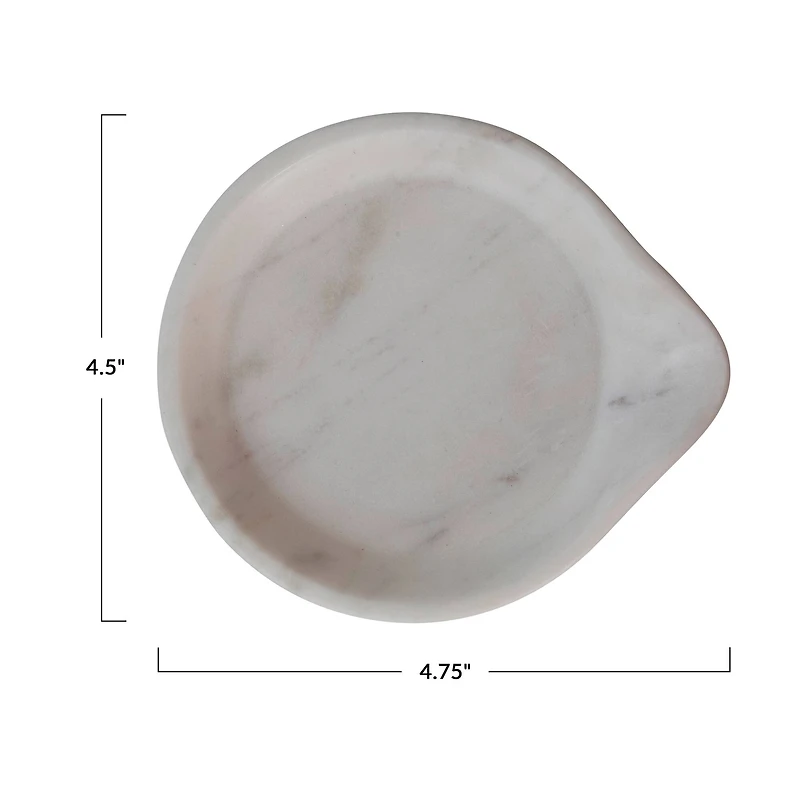 Hello Honey® 4.75" White Marble Spoon Rest