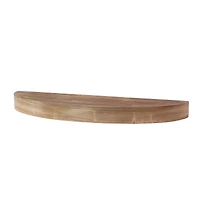 Round Wood Floating Wall Shelf