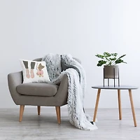 Stupell Industries Glam Dog Walk Heels Fashion Pink Gold Design Throw Pillow 18" x 18"