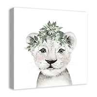 Soft Sage Cub 20" x 20" Canvas Wall Art