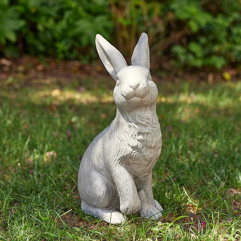 Glitzhome® 18" MGO Sitting Rabbit Garden Statue