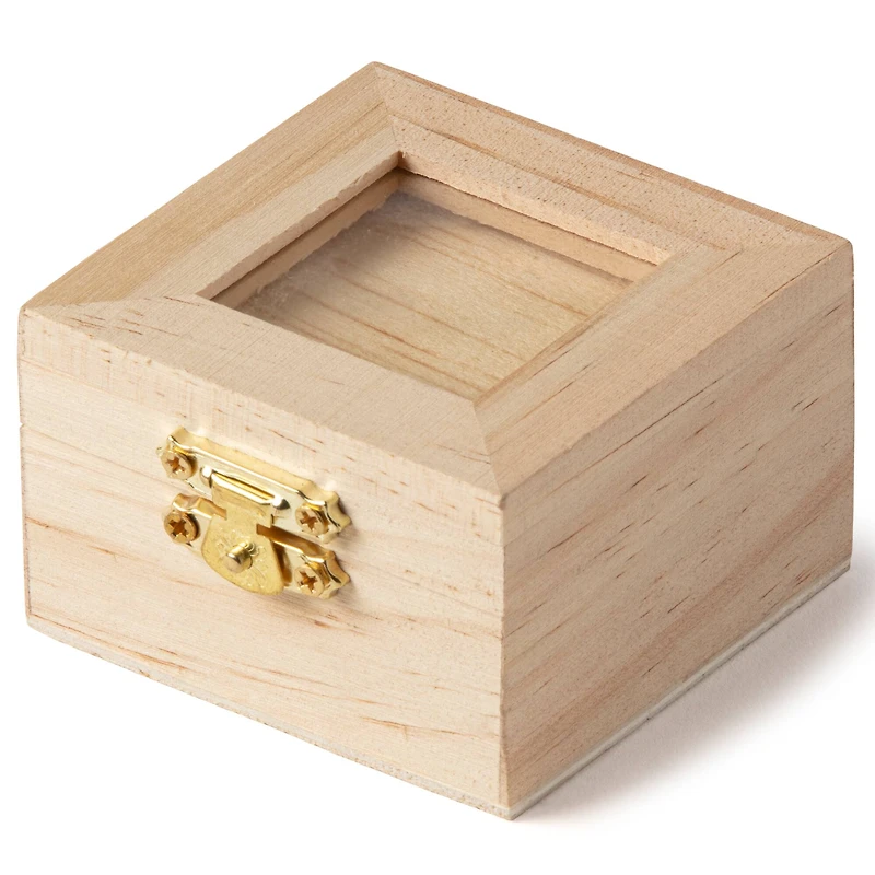 8 Pack: 3" Wood Box with Shadow Box Lid by Make Market®