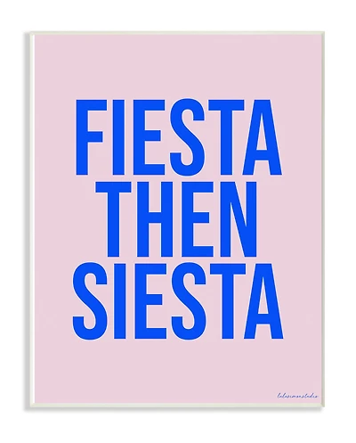 Stupell Industries lulusimonSTUDIO Fiesta Then Siesta Wooden Wall Plaque