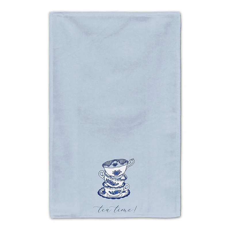 Tea Time Stacked Cups Tea Towel - Set of 2