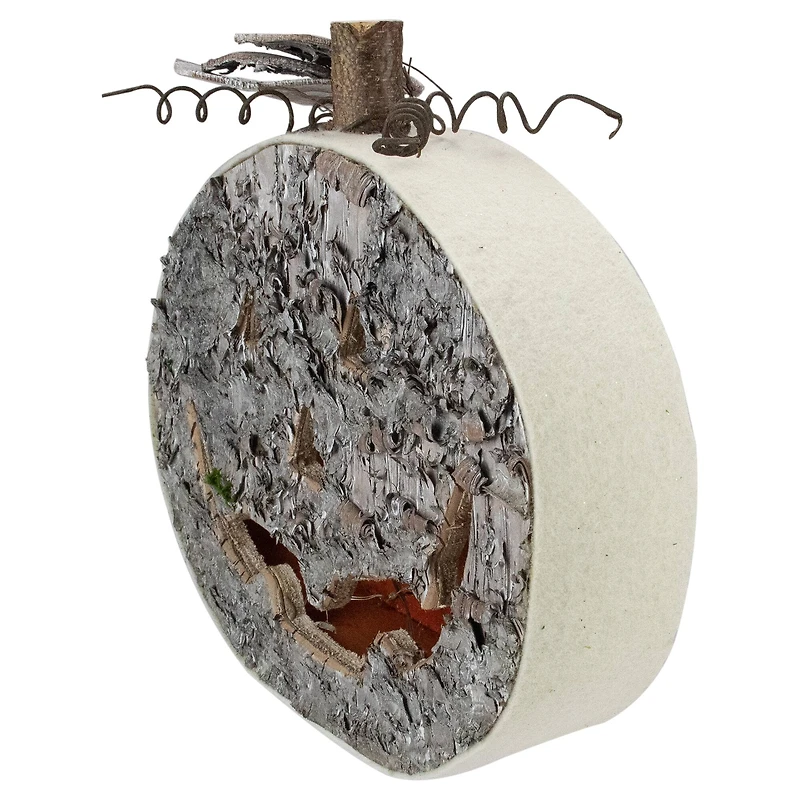 12" Gray LED Battery Operated Jack-O-Lantern Halloween Table Top Decoration