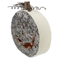 12" Gray LED Battery Operated Jack-O-Lantern Halloween Table Top Decoration