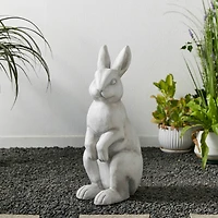 Glitzhome® 22.75" MGO White Standing Rabbit Statue