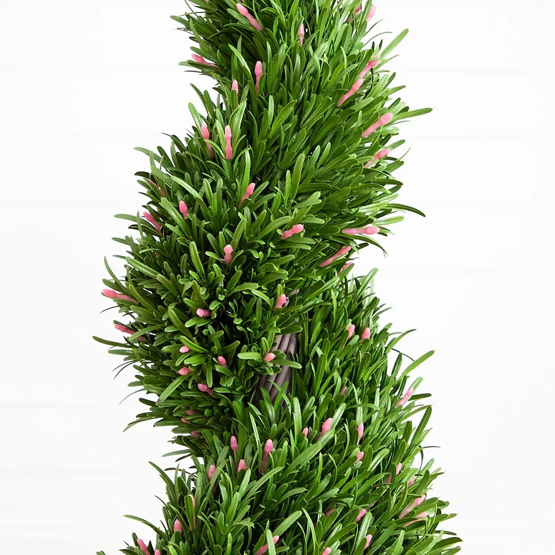 3ft. UV Resistant Artificial Rosemary Spiral Topiary Tree (Indoor/Outdoor)