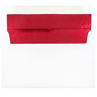 JAM Paper A10 Red Foil Lined Invitation Envelopes 50ct.