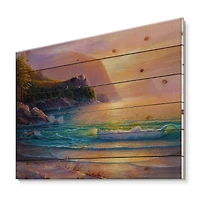 Designart - Romantic Beach During Warm Sunset