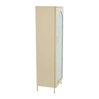Hello Honey® Solstice 5ft. Tall Metal Accent Cabinet with Arched Glass Door
