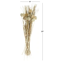 4.75ft. Brown Dried Plant Palm Leaf Natural Foliage with Grass