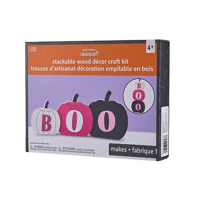 Boo Pumpkins Stackable Wood Décor Craft Kit by Creatology™