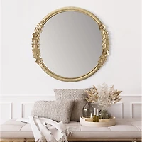 Habitat Pippet 27.5" Gold Floral Framed Mirror