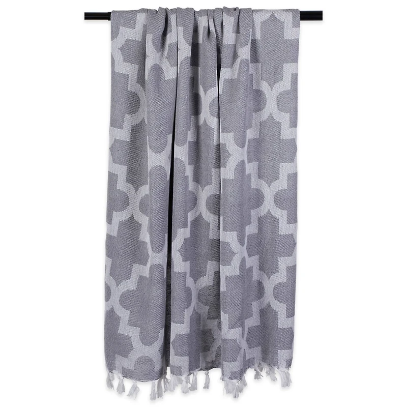 DII® Gray Lattice Throw
