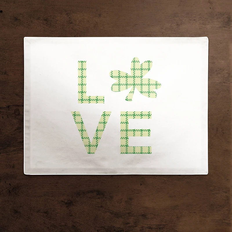 Love Clover Poly Twill Placemat